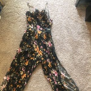 AEO Floral Jumpsuit